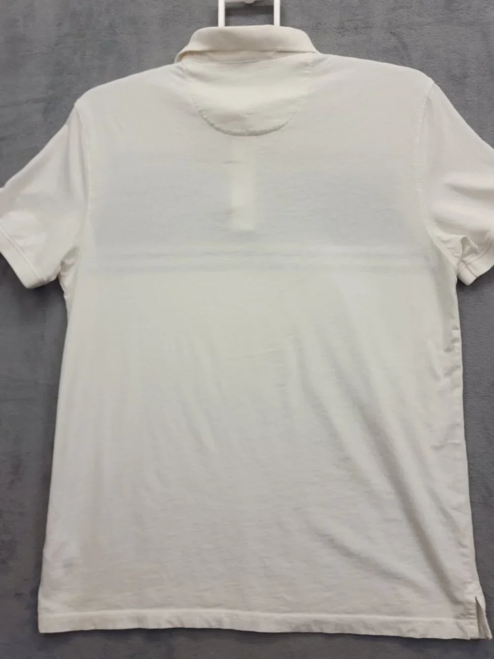 Calvin Klein CK Slim Fit Polo Shirt Men L White Striped 100% Cotton - Picture 3 of 15